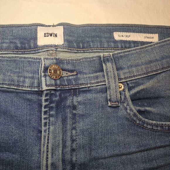Edwin Jeans Elin Crop Straight Leg Denim, Color: Ambition Women's Size 31 NWT - Picture 2 of 10